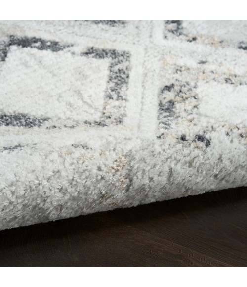 Nourison Dekor Grey Charcoal DEK05 2 ft. X 4 ft. Rect. Rug