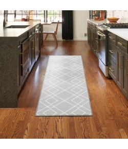 Nourison Modern Lines - Mol01 Silver Area Rug 2 ft. X 6 ft. 8 in. Runner