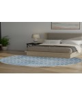Nourison Astra Machine Washable Blue ASW10 7 ft. 10 in. Round Rug