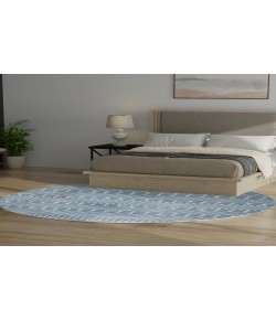 Nourison Astra Machine Washable Blue ASW10 7 ft. 10 in. Round Rug
