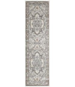 Nourison Quarry 2ft. 2in. x 10ft. Ivory Grey Taupe Vintage Indoor Rug