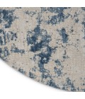 Rustic Textures Area Rug Nourison Rustic Textures Area Rug RUS16 Grey/Blue 7'10" Round