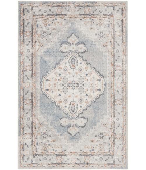 Nourison Astra Machine Washable Area Rug ASW11 Light Blue