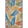 Nourison Aloha Ivory Multicolor ALH18 10 ft. X 14 ft. Rectangle Rug