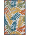 Nourison Aloha Ivory Multicolor ALH18 10 ft. X 14 ft. Rectangle Rug