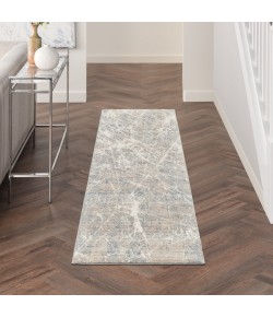 Nourison Splendid Beige Blue SLD02 2 ft. 2 in. X 7 ft. 6 in. Rect. Rug