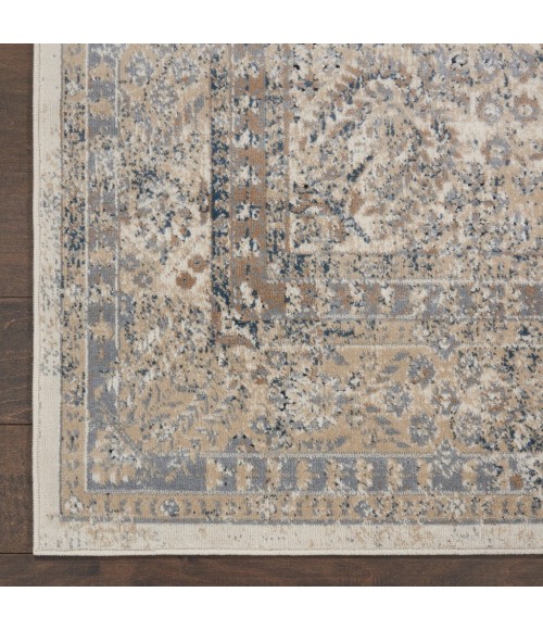 kathy ireland Home Malta Area Rug MAI01-Ivory/Blue