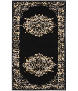 Nourison Grafix Black GRF14 2 ft. X 6 ft. Rectangle Rug