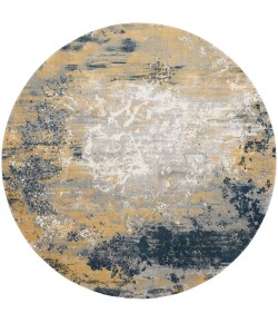 Nourison Twilight - Twi22 Navy Gold Area Rug 8 ft. Round