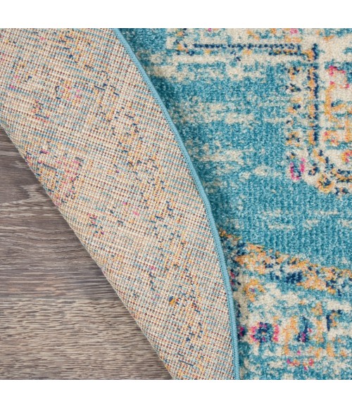 Nourison Passion Round Area Rug PSN03-Light Blue