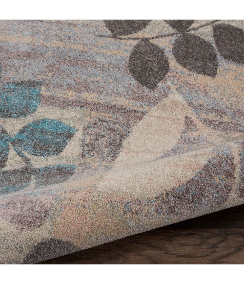 Nourison Tranquil(Traql) Area Rug Nourison Tranquil(Traql) Area Rug TRA01 Ivory/Light Blue