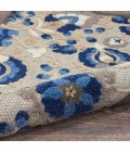 Nourison Aloha Round Area Rug ALH17-Natural/Blue