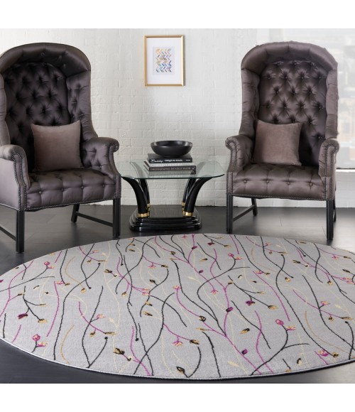 Nourison Grafix Round Area Rug GRF15-Grey