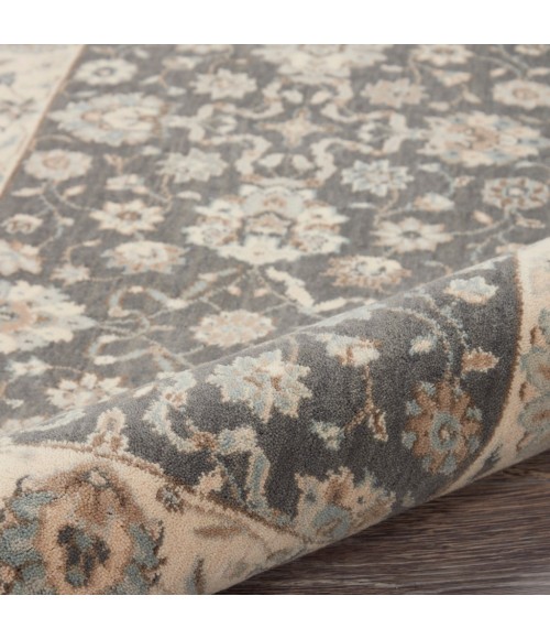 Nourison Living Treasures Runner Area Rug LI16-Grey/Ivory