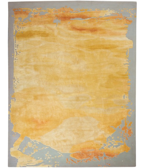 Nourison Prismatic Area Rug PRS19 Grey/Gold 7'9" x 9'9"