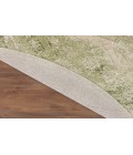 Nourison Astra Machine Washable Ivory Green ASW12 5 ft. 3 in. Round Rug