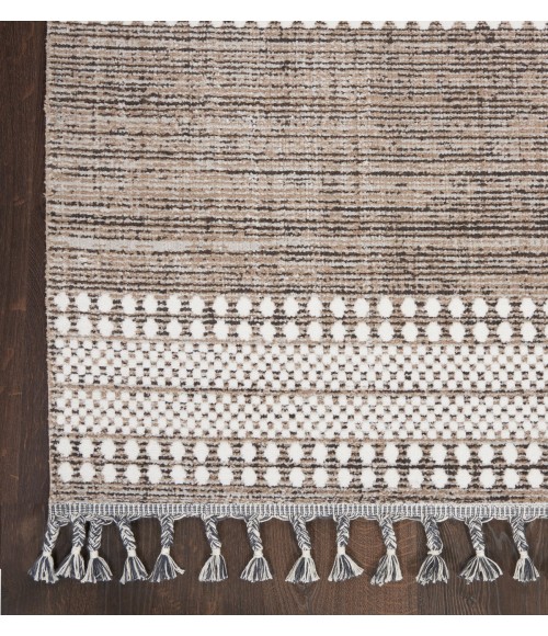 Nourison Asilah Area Rug ASI02 Mocha/Ivory 9' x 12'2"