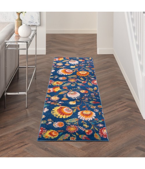 Nourison Allur Area Rug ALR08-Navy Multicolor