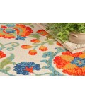 Nourison Aloha Red Multicolor ALH17 7 ft. 10 in. Round Rug