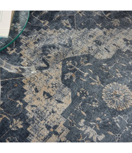 kathy ireland Home Malta Area Rug MAI11-Navy
