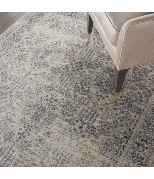 kathy ireland Home Malta Area Rug MAI12-Ivory/Blue