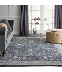 kathy ireland Home Ki25 Malta - Mai12 Navy Ivory Area Rug 7 ft. 10 X 10 ft. 10 Rectangle