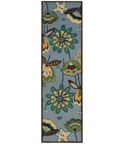 Nourison Fantasy - Fa12 Aqua Area Rug 2 ft. 3 X 8 ft. Rectangle