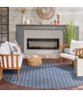 Nourison Twist Reversible Blue TWS01 8 ft. X Round Rug