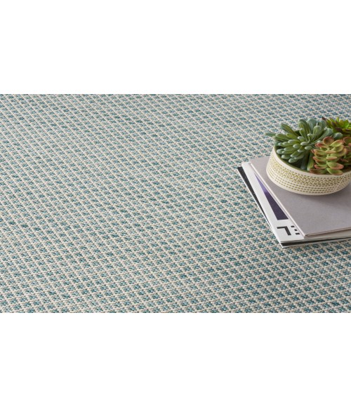 Nourison Courtyard Ivory Aqua COU01 8 ft. Square Rug