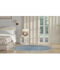 Nourison Astra Machine Washable Blue ASW10 4 ft. Round Rug