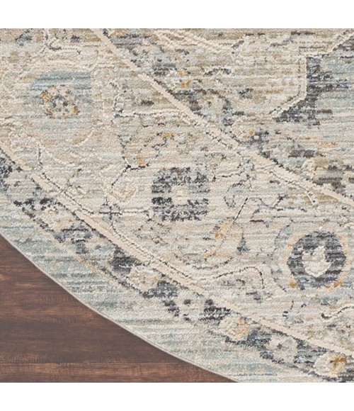 Nourison Lynx Light Blue LNX07 8 ft. X Round Rug