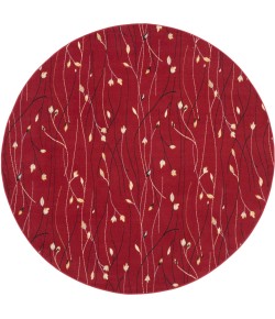 Nourison Home Grafix GRF15 Red 8 ft. Round Area Rug