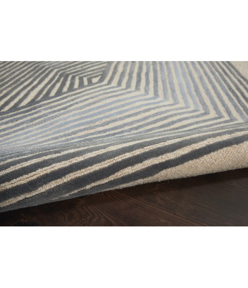 Nourison SYMMETRY Area Rug Nourison Symmetry Area Rug SMM06-Ivory/Grey