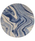 Nourison SOMERSET Area Rug Nourison Somerset Round Area Rug ST749-Light Blue