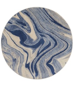 Nourison Somerset - St749 Light Blue Area Rug 5 ft. 6 X Round