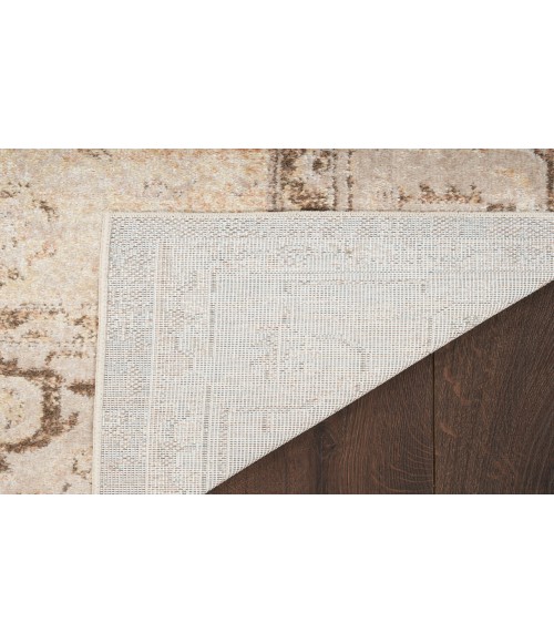 Nourison Astra Machine Washable Beige ASW11 6 ft. 7 in. X 9 ft. Rectangle Rug