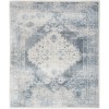 Nourison Astra Washables - Asw11 Blue Ivory Area Rug 9 ft. X 12 ft. Rectangle