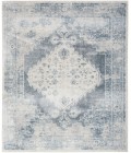 Nourison Astra Machine Washable Area Rug Nourison Astra Machine Washable Area Rug ASW11 Blue/Ivory