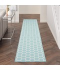 Nourison Reversible Indoor Outdoor Aqua RVB01 2 ft. 2 in. X 12 ft. Rect. Rug