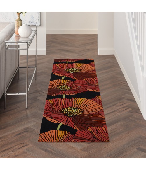 Nourison Fantasy Runner Area Rug FA24-Black