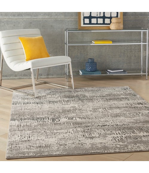 Michael Amini MA90 Uptown Area Rug UPT03-Ivory/Grey