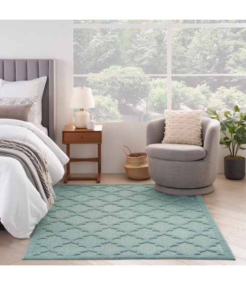 Nourison Easy Care Area Rug NES01 Aqua/Teal