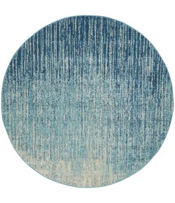 Nourison Passion - Psn09 Navy Light Blue Area Rug 5 ft. 3 X Round