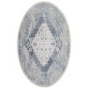 Nourison Astra Machine Washable Blue Ivory ASW11 4 ft. Round Rug