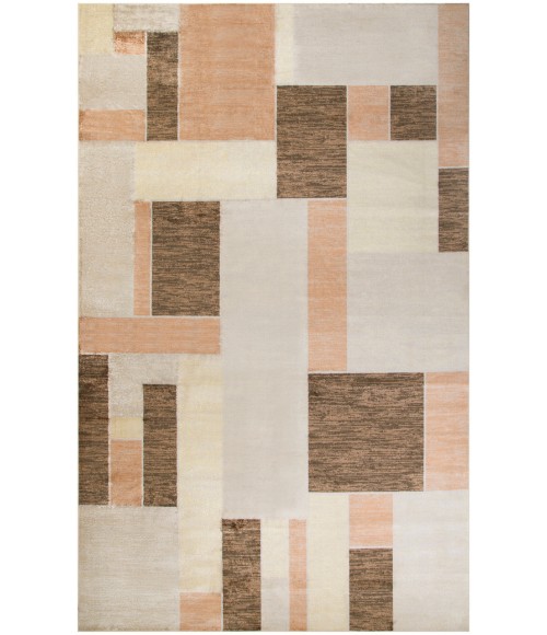 Nourison Astra Machine Washable Beige Multicolor ASW09 6 ft. 7 in. X 9 ft. Rectangle Rug