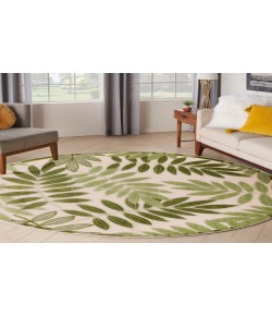 Nourison Aloha Ivory Green ALH18 7 ft. 10 in. Round Rug