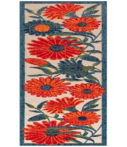 Nourison Aloha Ivory Multicolor ALH33 2 ft. X 6 ft. Rectangle Rug