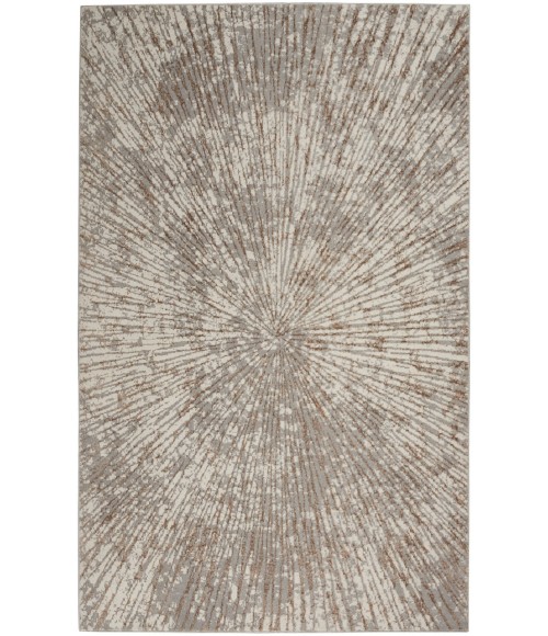 Inspire Me! Home Décor Metallic Grey Mocha MTL01 6 ft. X 9 ft. Rectangle Rug