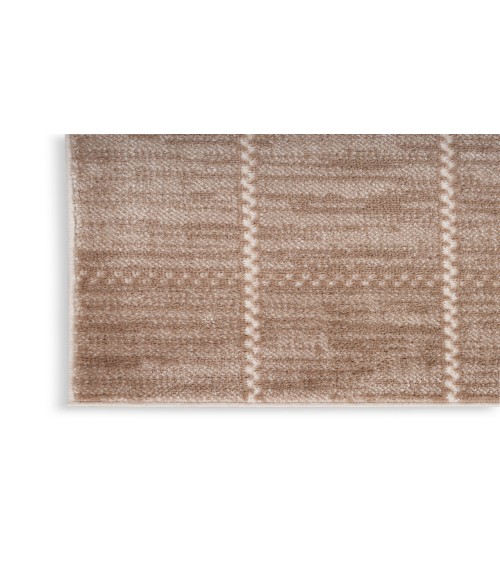Nourison Serenity Home Mocha Ivory SRH05 2 ft. 2 in. X 7 ft. 6 in. Rectangle Rug