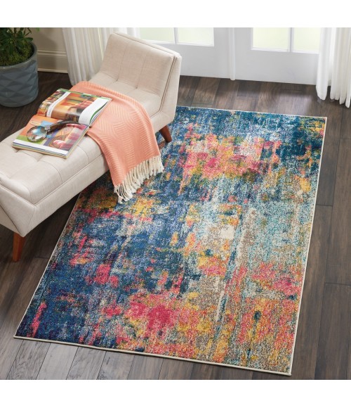 Nourison CELESTIAL Area Rug Nourison Celestial Area Rug CES09-Blue/Yellow